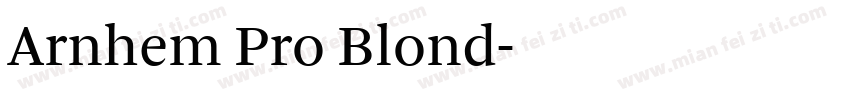 Arnhem Pro Blond字体转换